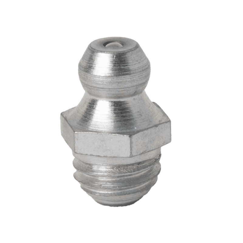 M8 x 1.25 Taper Straight Grease Fitting - 10 pcs
