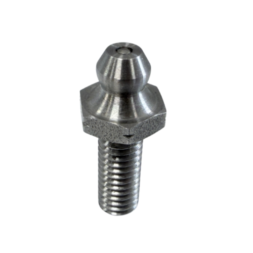 M6 x 1 26mm Long Straight Grease Nipple 316 Stainless Steel - 5 pcs