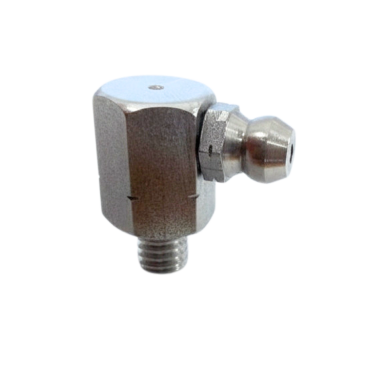 M6 x 1 90° 316 Stainless 11mm Hex Adaptor - 5 pcs