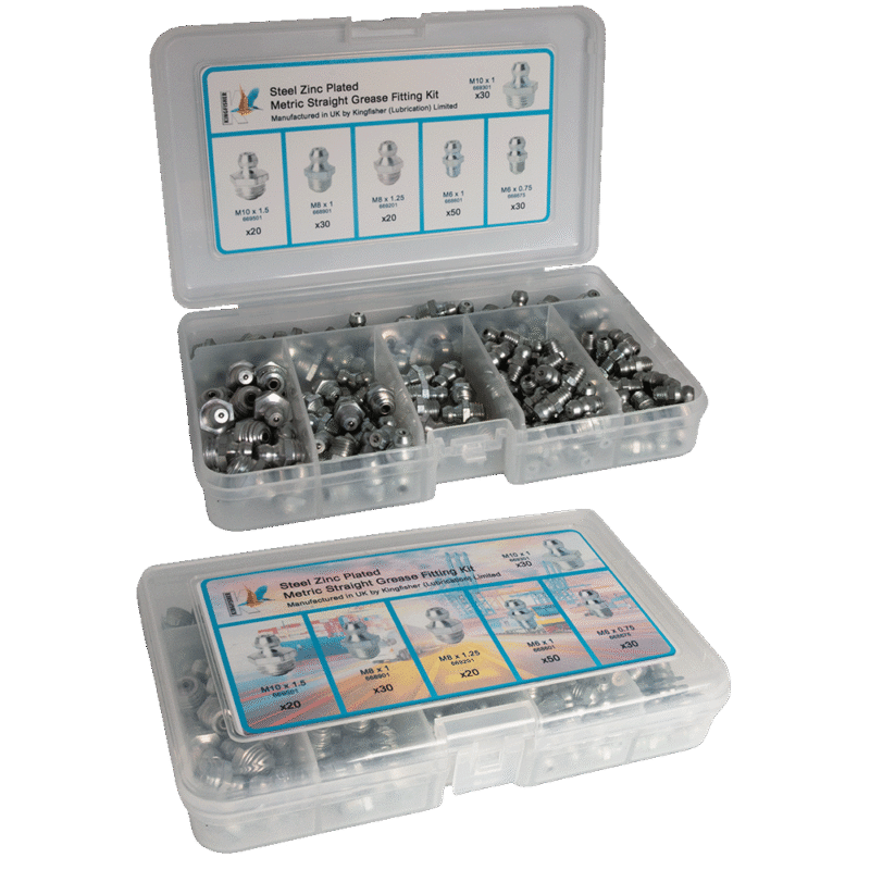 Metric Straight Steel Grease Fitting Kit